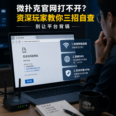 微扑克官网打不开?资深玩家教你三招自查,别让平台背锅